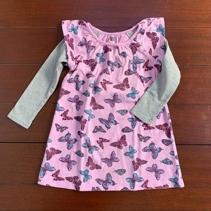 Tea Purple Grey Sorcha Flutter Butterfly Dress